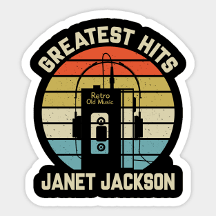 Greatest Hits Janet Retro Walkman Jackson Vintage Art Sticker